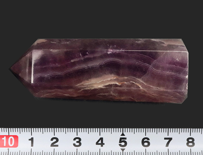 幻のラズベリーフローライト（Fluorite）オベリスク型標本 – 濃淡ピンク紫の美しい輝き（その11）