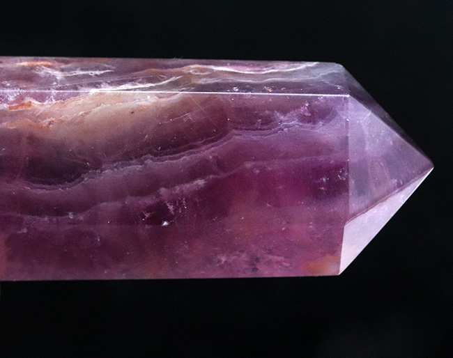 幻のラズベリーフローライト（Fluorite）オベリスク型標本 – 濃淡ピンク紫の美しい輝き（その8）