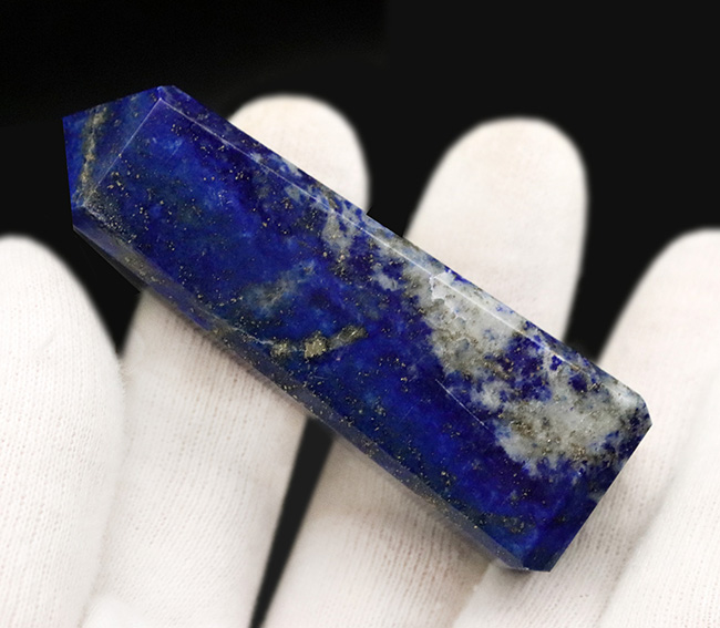 上質アフガン産！夜空を思わせる美しい模様が特徴のラピスラズリ（Lapis lazuli）のタワー型標本（その2）