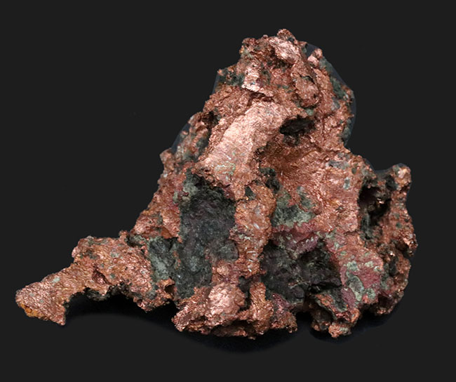 これが自然銅だ！お、重い・・・。米国ミシガン州のカレドニア鉱床産の自然銅（Native copper）