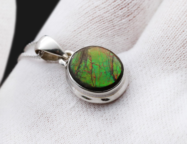 最安AURORA AMMOLITE オーロラジュエリー アンモライト ペンダント