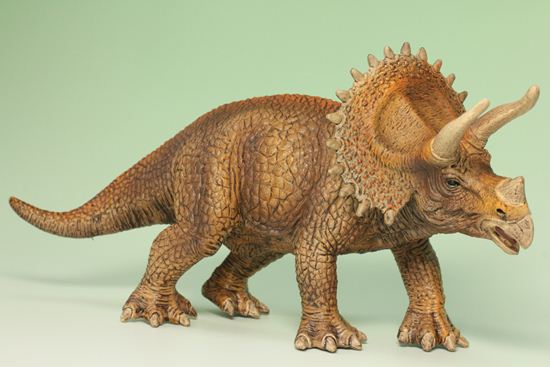 ティラノサウルスとトリケラトプス恐竜フィギュア2体セット 本物化石1個付き 教育用グッズ 販売