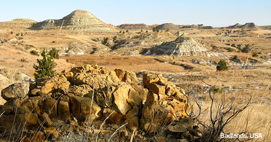 荒涼とした大地 バッドランド 画像